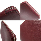 Hermes HERMES Round Long Wallet Azap Silk In Leather Burgundy Multicolor Women's w0281a