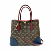 Louis Vuitton Bag Flandrine Brown x Bordeaux Navy Red Tote Handbag Shoulder 2way Ladies Monogram Cowhide Leather M43169 LOUISVUITTON