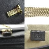 Gucci GUCCI Crossbody Shoulder Bag Leather/Metal Black/Light Gold Women's 510304