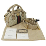 Gucci GUCCI Bag Women's Handbag Shoulder 2way Ophidia GG Supreme Beige Greige 724606 Compact