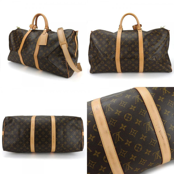 Louis Vuitton Boston Bag Keepall Bandouliere 50 M41416 Monogram Canvas Brown Women's Men's LOUIS VUITTON