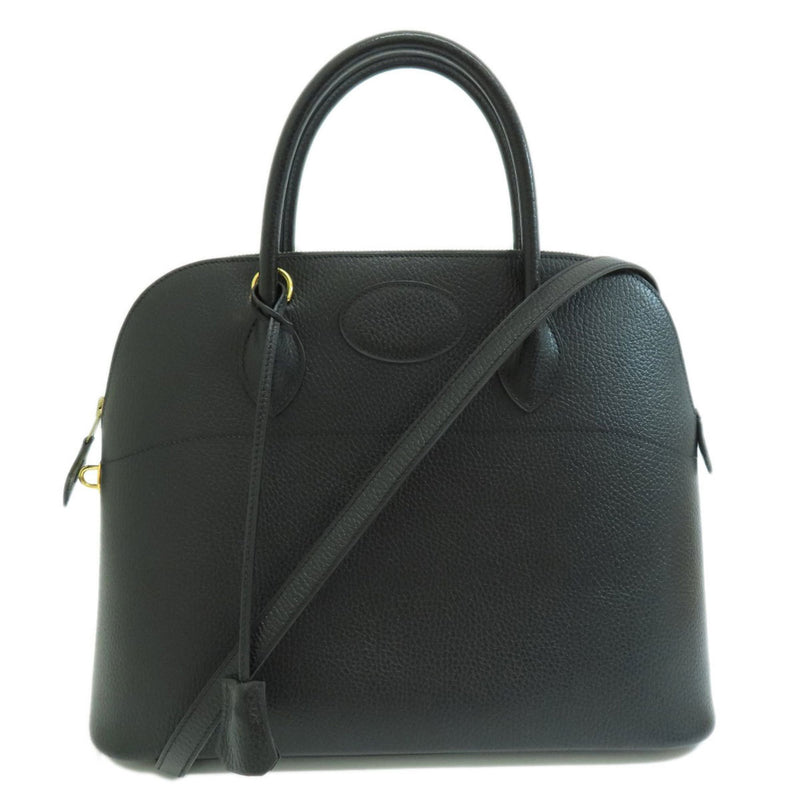 Hermes Bolide 37 Black Handbag Ardennes Women's HERMES