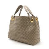 BOTTEGA VENETA Bottega Veneta Intrecciato Tote Bag Shoulder Leather Greige 179320