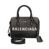 Balenciaga BALENCIAGA Bag Smallville Handbag Grain Calf Leather Noir Ladies