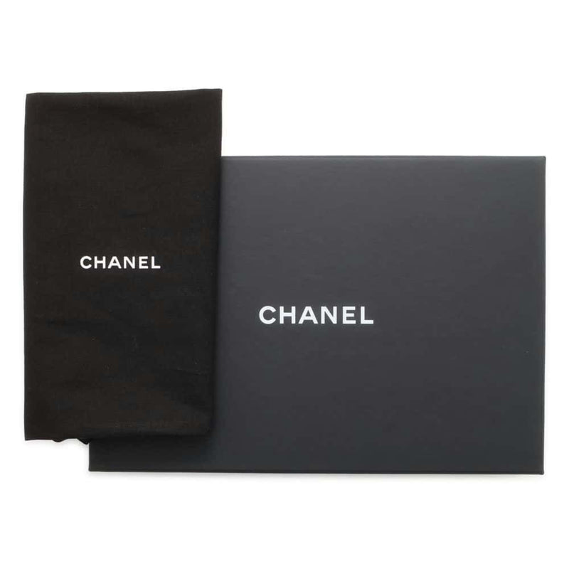 Chanel Chain Phone Pouch Matelasse Coco Mark Caviar Skin CHANEL Bag Black