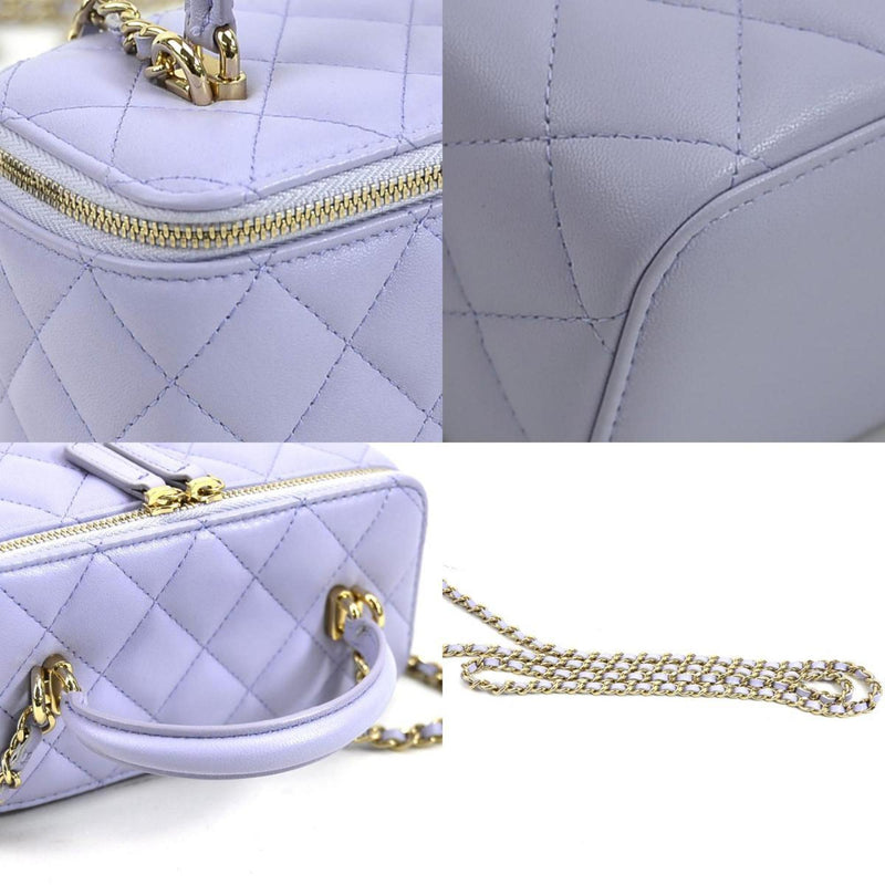 CHANEL Shoulder Bag Lambskin Light Purple Women's 99925f