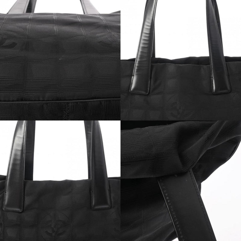 CHANEL New Travel Line Tote MM Black A15991 Women's Nylon Handbag