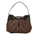 Louis Vuitton Damier Sistine MM Shoulder Bag N41541 Brown PVC Leather Women's LOUIS VUITTON