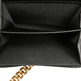 Chanel Boy Chain Wallet Shoulder Bag Black Gold Caviar Skin Women's CHANEL