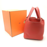 HERMES Picotan Lock PM Handbag Taurillon Clemence Vermilion 250331 ☆New