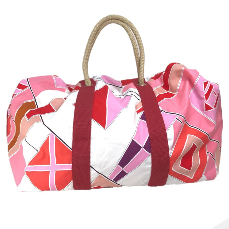 Hermes Beach bag bag rope handle Tote Bag Pink x Red Based