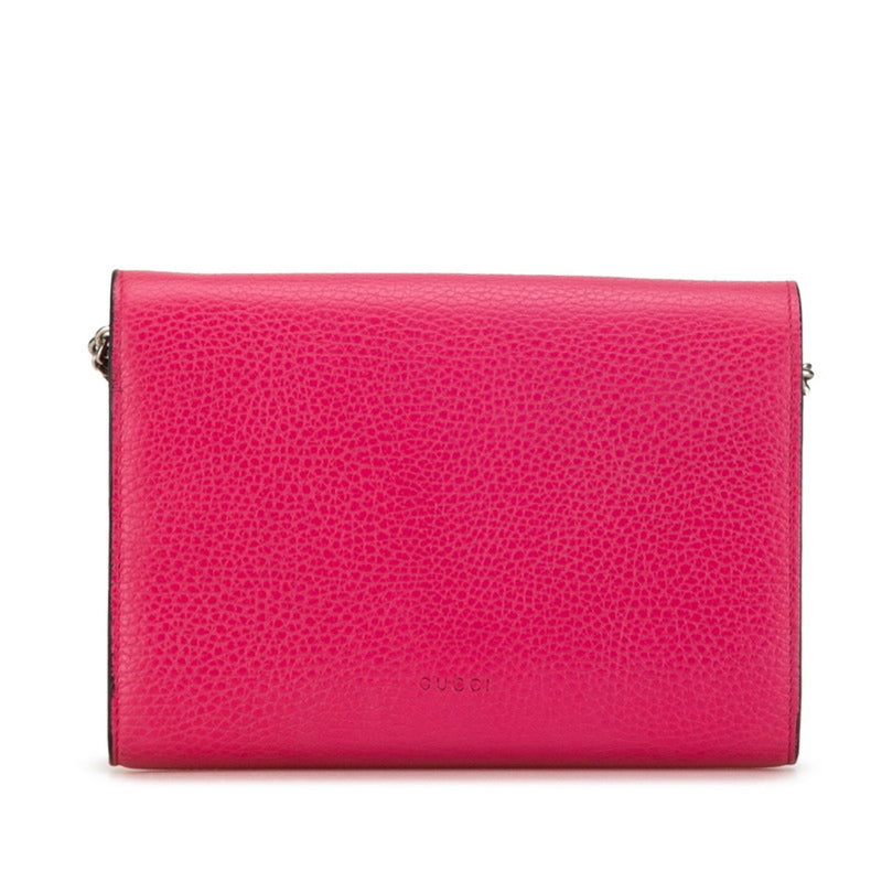 Gucci Dionysus Chain Shoulder Wallet 401231 Pink Leather Women's GUCCI