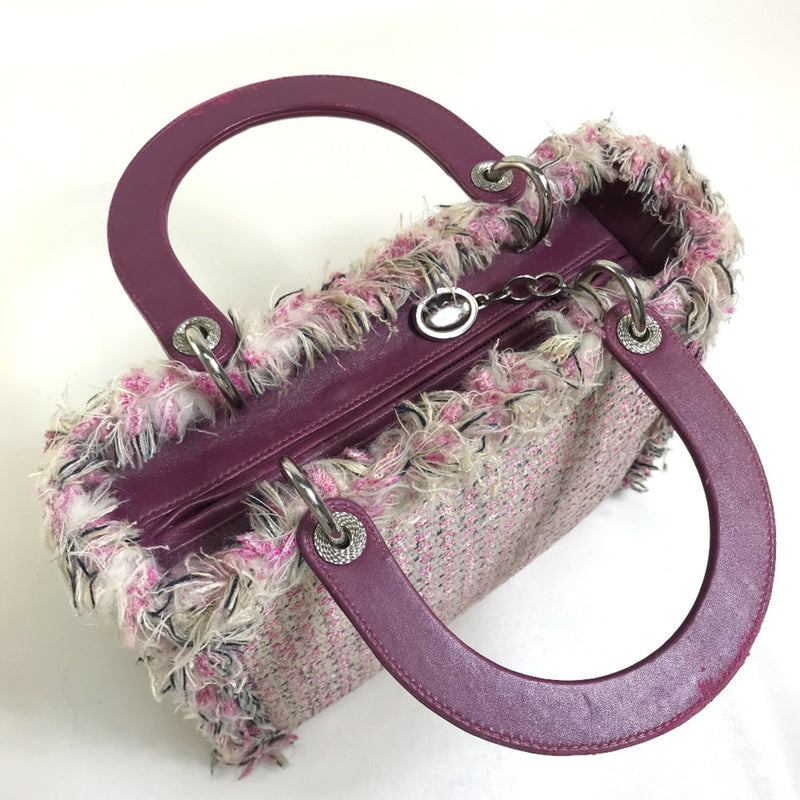 CHRISTIAN DIOR Ginza Limited Le Rose-Bonheur (Happy Rose) 2WAY Shoulder Bag Hand Bag Pink x purple x white