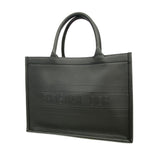 Christian Dior Tote Bag Book Leather Black Women's