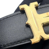 Hermes Belt Constance Reversible H Black Etain Box Calf Togo Z Stamp Size 80