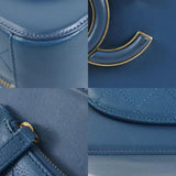 CHANEL Shoulder Bag Coco Mark Leather Blue Ladies