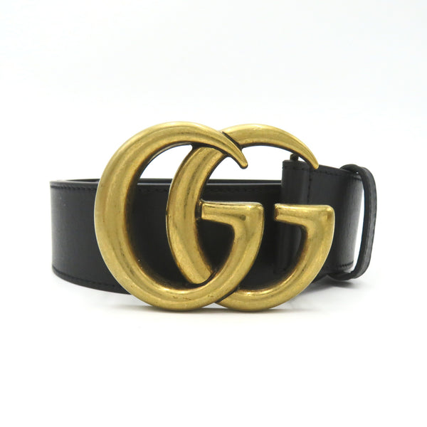 GUCCI GG Marmont leather belt Black leather 397660AAA5Z100095