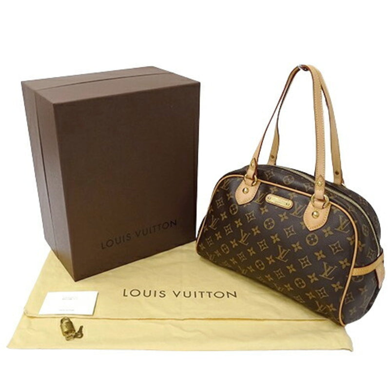 Louis Vuitton LOUIS VUITTON Bag Monogram Women's Handbag Montorgueil PM M95565 Brown