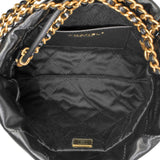 CHANEL 22 Handbag Chain Shoulder Bag Black Calf AS3980 Hobo