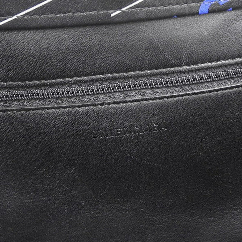 BALENCIAGA Market Shopper 552870 0XT0N 1080 Tote Hand Bag Leather Black