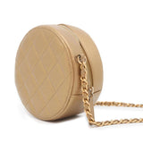 Chanel Chain Shoulder Bag Coco Mark Matelasse Round Lambskin CHANEL