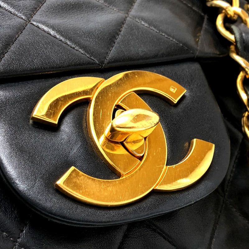 Chanel Double Chain 2WAY bag bag Shoulder Bag Black GoldHardware