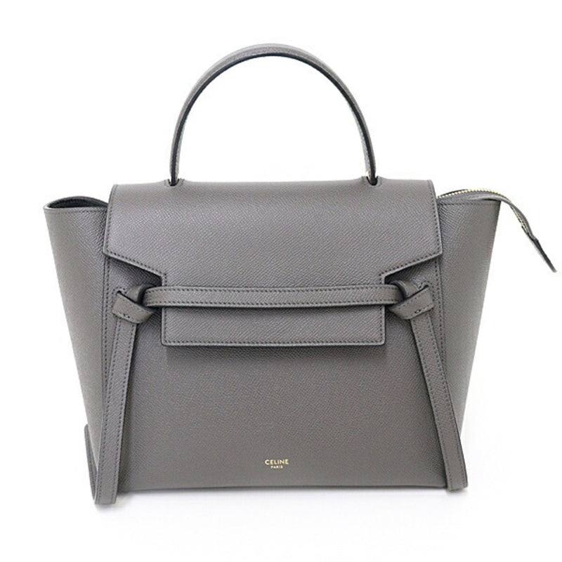 CELINE Micro Belt Bag Handbag Grained Calfskin 189153ZVA.10DC Grey