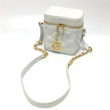 Chanel CC Mark Vanity Shoulder Bag White GoldHardware