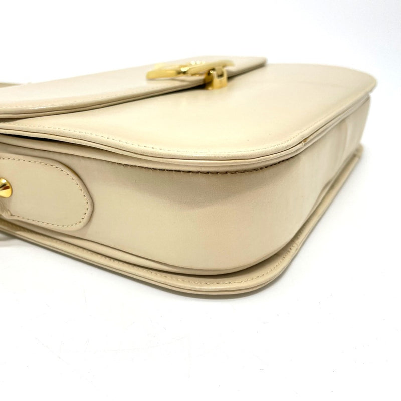 CELINE Carriage hardware bag shawl Shoulder Bag Beige x GoldHardware