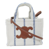 CELINE Small Kaba Thais Tote Bag White leather pile