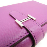 Hermes Bearn Women's Epsom Leather Long Wallet (tri-fold) Purple