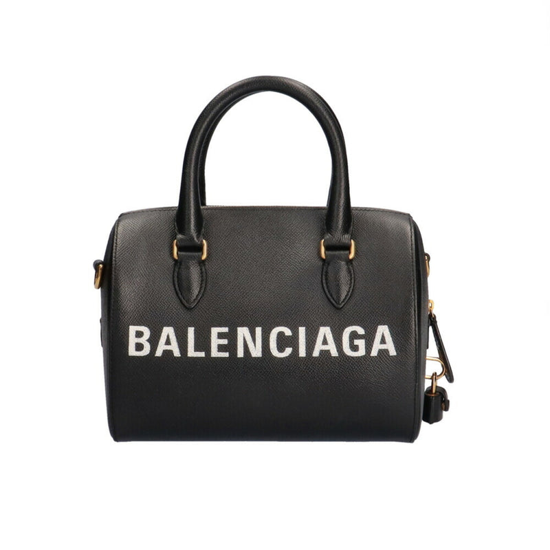 Balenciaga BALENCIAGA Bag Smallville Handbag Grain Calf Leather Noir Ladies