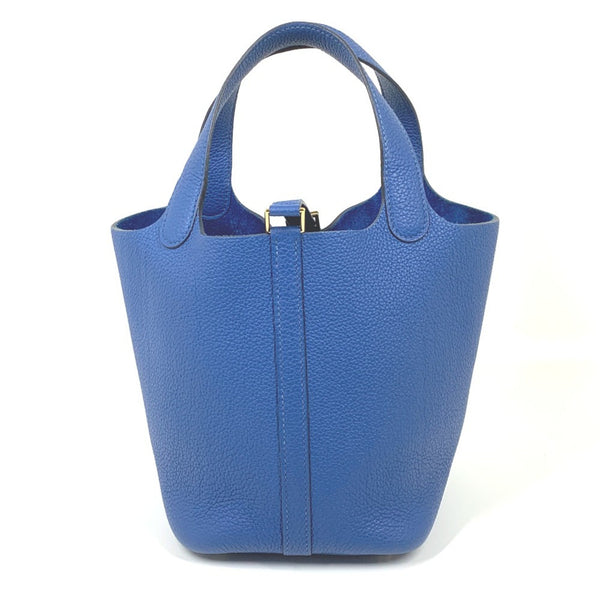 Hermes Picotin Lock PM bag 18 Hand Bag Blue france GoldHardware