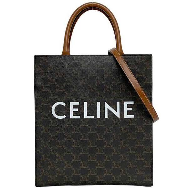 CELINE 2way Bag Vertical Cover Large Brown Triomphe 191542BZK.04LU Tote PVC Leather Shoulder Men and Women