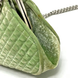 Chanel CC Mark Kisslock Bag Chain Shoulder Bag Green x SilverHardware