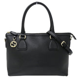 Gucci GUCCI Bag Women's Interlocking Handbag Shoulder 2way Leather Black 449659