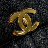 Chanel Chain Shoulder Bag Mademoiselle Coco Mark Caviar Skin CHANEL Black