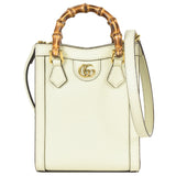 GUCCI Bamboo Diana Tote Handbag Leather 739079 White Women's