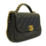 Chanel Handbag Matelasse Chain Shoulder Lambskin Black Ladies