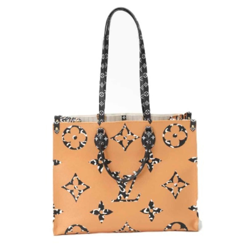 LOUIS VUITTON 2WAY Monogram Jungle On the Go GM M44675 Louis Vuitton Orange/White Tote Bag LV