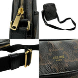 CELINE Triomphe Vertical Coated Canvas Shoulder Bag Black Men's z1620