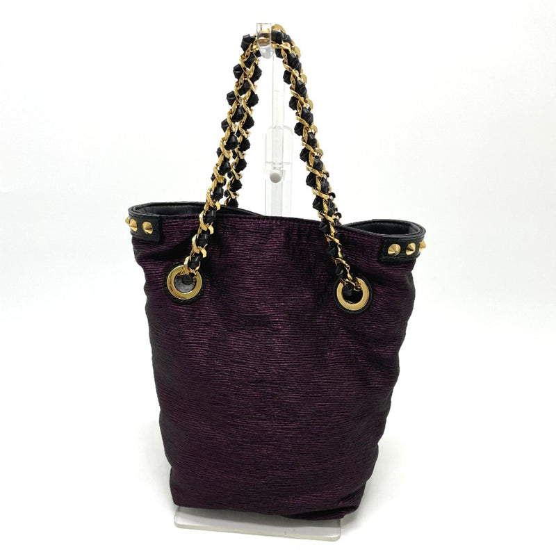 Louis Vuitton Hand Bag Bag Chain Tote Bag Purple/Black GoldHardware