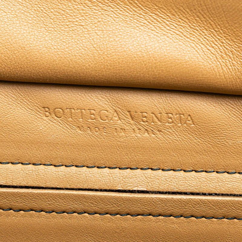 Bottega Veneta Intrecciato Handbag Brown Beige Leather Women's BOTTEGAVENETA