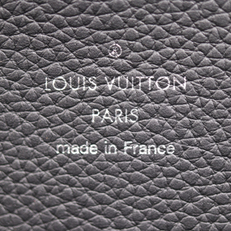 LOUIS VUITTON Louis Vuitton Bella Tote Monogram Mahina Handbag M59200 Calf Leather Black Shoulder Bag