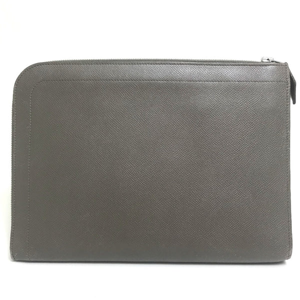 Hermes L-shaped fastener Bag Cluch Bag Clutch bag Etoupe Gray Based SilverHardware