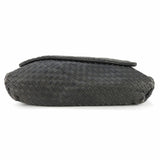 Bottega Veneta Shoulder Bag Intrecciato 161314 Leather Dark Grey Women's Men's BOTTEGAVENETA