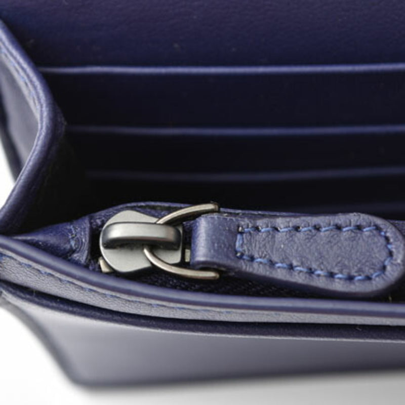 Bottega Veneta Long Wallet Chain Clutch Bag Smartphone Storage BOTTEGA VENETA Intrecciato Blue Atlantico