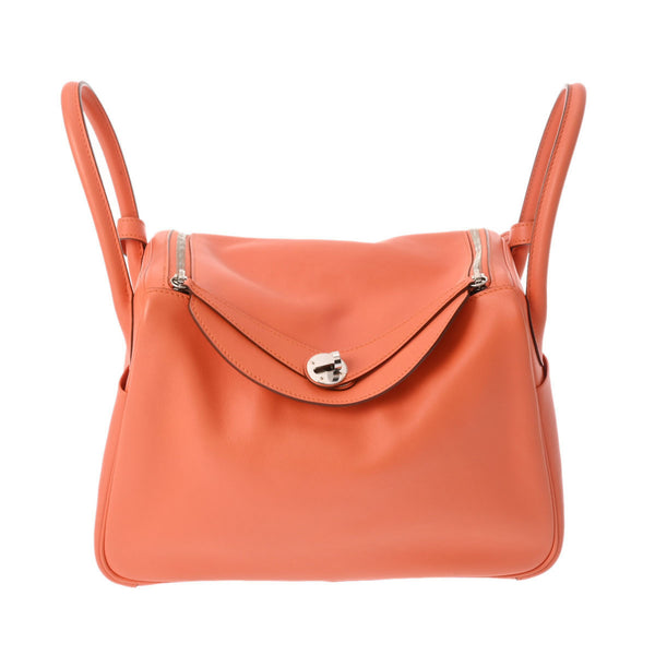 HERMES Lindy 30 Mango □Q stamp (around 2013) Women's Swift leather shoulder bag