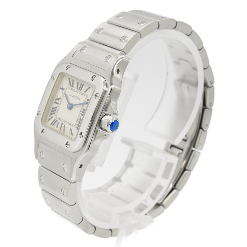 CARTIER Santos Galbe SM Watch Stainless Steel Ladies Ivory W20056D6