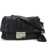 Christian Dior Dior Shoulder Bag Leather Black Cannage Chain Women's